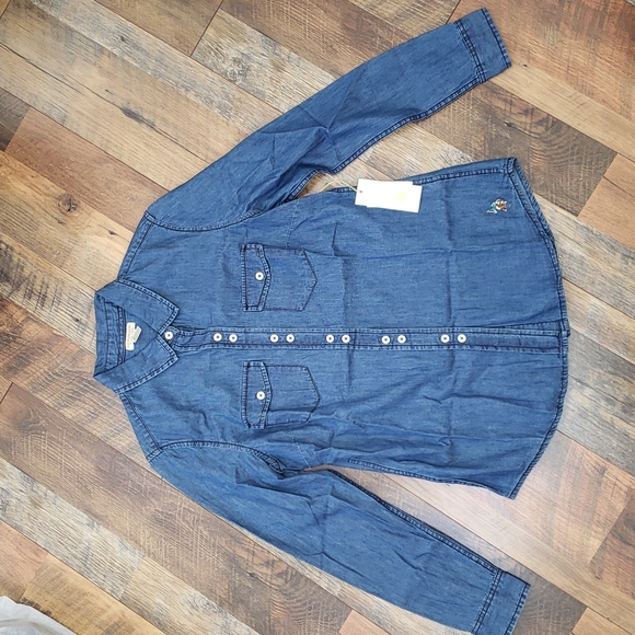 US Polo Assn. Blue Button Front Longsleeve Shirt, Size Small - Picture 1 of 8